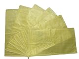 EarthAid Multipurpose Sandbags with Tie, 26-inch x 14-inch, 50 Pound Capacity (Yellow, Box of 100)