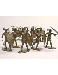 The Zulu War - Zulus at Isandlwana Plastic Army Men: 16 piece set of 54mm Figures - 1:32 Scale