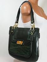  Authentic Coach Kristin Spectator Leather Ns Tote Pine Multibrass18303
