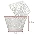 Yansanido 24 set pink Filigree Artistic Bake Little Vine Lace Laser Cut Cupcake Wrapper Cup Muffin Case Trays Collars Wrappers (24pcs pink)