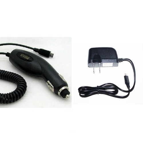 2-in-1 Bundle Combo SOGA® For LG Xpression 2 (C410) Bundle Combo Accessory - Travel Home Wall+Vehicle Micro USB Car Charger