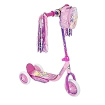 Huffy Girls' Disney Princess 3-Wheel Scooter With Handlebar Bag
