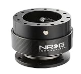 NRG Gen 2.0 Steering Wheel Quick Release Kit Black Body with Carbon Fiber Ring (Part: SRK-200CF)