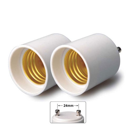 Generic 2-Pack GU24 to E26/E27 Adapters