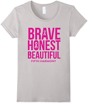 Women's Fifth Harmony vs Breast Cancer Tshirt Medium Silver
