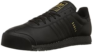 adidas Originals Men's Samoa Retro Sneaker,Black/Black/Gold,6.5 M US