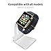 Orzly DuoStand Charge Station for Apple Watch & iPhone - Aluminum Desk Stand Cradle in SILVER with Built-In Insert Slots for both Grommet Wireless Charger and Lightning Cable for iPhone Models: 5 / 5S / 5C / 6 / 6 PLUS and both 42mm & 38mm sizes of 2015 Watch Models