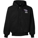 NFL Reebok Tennessee Titans Black Cumberland Canvas Shell Full Zip Hoodie Jacket (XXXX-Large)