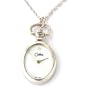Colibri Pendent CZ Diamond Watch Locket Silvertone With Chain Keepsake Heart Box PWL090035 SALE