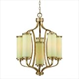 IMAGE OF Il Maestro Six Light Chandelier in Silver or Gold Leaf