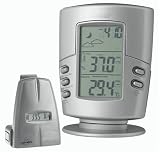 Inovaxion - Station Meteo Electronique - SM14 - Prevision meteo par icone - Horloge radio pilotee - Calendrier - Reveil