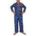 2 PCS SET: Boys Or Girls TRANSFORMERS Fleece Sleepwear Pajama Top with cape & Pants Set - Blue (Size: 8)