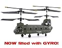Chinook Airforce Twin Rotor Military 3-Channel Radio Controlled Transport Helicopter w/ Advanced Gyro Stablization Control