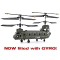 Chinook Airforce Twin Rotor Military 3-Channel Radio Controlled Transport Helicopter w/ Advanced Gyro Stablization Control
