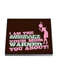 Home: Teeburon Aircraft Mechanic your mom warned you about Canvas Wall Art ?12 x 8 Inch - USA
