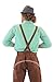 Costume Agent Oktoberfest German Bavarian Lederhosen Costume Shorts (36)