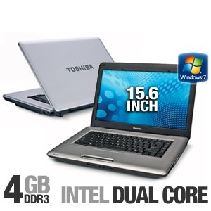 Toshiba Satellite L455-S5008 Refurbished Laptop PC - Intel Pentium T4400 2.2GHz, 4GB DDR3, 250GB HDD, DVDRW, 15.6" HD, Windows 7 Home Premium 64-bit