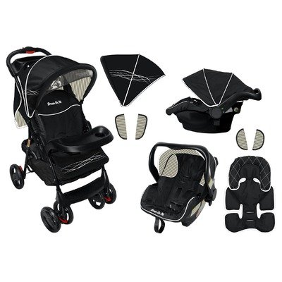 Dream On Me Wanderer Travel System Stroller and Car Seat, Black