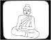 Mouse Pad with black and white, religion, teacher, idol, Buddha, Asia, Burma, sculpture, statue, preacher