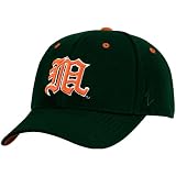 NCAA Zephyr Miami Hurricanes Green Fitted Hat with Orange "M" (6 7/8)