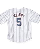 MLB Boys' New York Mets David Wright Button Down Jersey with Name & Number (Royal, 10/12)