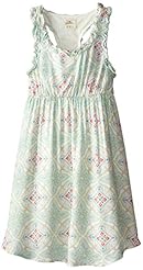 Girls  Shirred Viscose Tank  Dress With Ruffles
