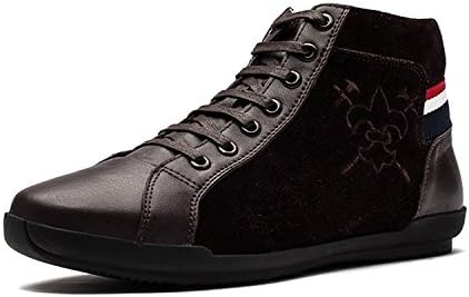 MENSU Oxford New Fashion Style Modern High-Top Shoe Men's Casual Shoes with Pirate Pattern brown 10 D(M) US