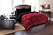 Silky Soft - Goose Down Alternative Reversible 3pc Comforter Set- Available in A Few Sizes and Colors , Full/Queen, Black/Burgundy