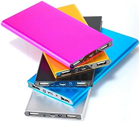 SRK Power Bank External Battery / Portable Charger - Ultra Thin, 10000mAh, Brush Aluminum Design Compatible w/ iPhone, Samsung, Galaxy, Nexus, LG, HTC, Moto Charger. Comes with Wall adaptor, Dual USB, Best Gift Under $40, Slim, A Must for Travel