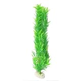 Jardin hojas de plástico plantas ornamentales para el acuario, de 16 pulgadas de altura, Verde