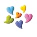 Tear Drop Heart Shaped Edible Hard Sugar Decorations (12 pcs)