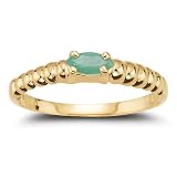10k Yellow Gold Emerald Marquise Ring, Size 7