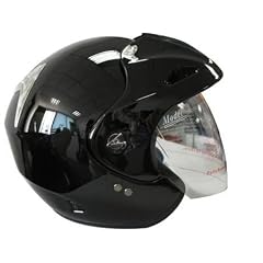 Jethelm SB05 gl�nzend schwarz mit klarem Visier und Schild + Sturmhaube
