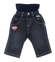 Sterntaler 74968 - Jeanshose Marie mit Stickmotiven Farb-Nr. 33, marine