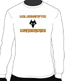 Wolverhampton Wanderers Basic Logo Soccer Long Sleeve Tee, Adult Medium - White