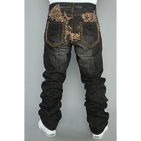 Artful Dodger The Skulker Jean in Lifter 3D Black,Denim for Men