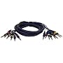 Pyle-Pro PPSN817 - 10 Ft. 8 Channel Balanced (Stereo) 1/4'' Male to 1/4'' Male Snake Cable