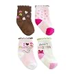 Just One Year Scalloped Socks 4-pk. - Pink (0-9 mos.)