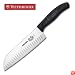 R H. Forschner by Victorinox 7-Inch Granton Edge Santoku Knife, Black Fibrox Handle