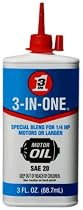 3-IN-ONE Motor Oil, Bottle, 3 Fluid Ounces