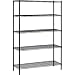 Wide 5-Tier Wire Shelf - Black