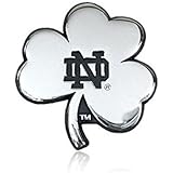 University of Notre Dame NCAA College "Shamrock" Chrome Plated Premium Metal Car Truck Motorcycle Emblem