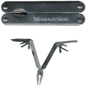 Missouri State University 13 Function Stainless Steel Pliers 'Missouri State Engraved'