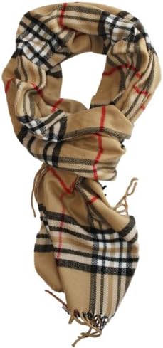 LibbySue-Classic Cashmere Feel Winter Scarf in Rich Plaids