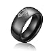 DILANCO Mens Rings Tungsten Wedding Band 8mm in Comfort Fit Rings for Mens