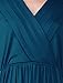 Allegra K Women Crossover Deep V Neck Elastic Waist Dress Dark Blue L