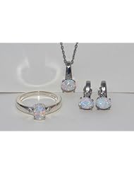 OPAL DIAMOND SET WHITE GOLD QUALITY AFTER PURCHASE MESSAGE US THE EXACT RING SIZE YOU WANT!!! ALL SIZES ARE AVAILABLE!!!