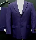 Gianni Vironni 3 Button Single Breasted Business Dress Suit Purple Sizes 38-50