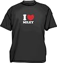 I Heart Love Miley Men's tee Shirt in 12 colors Small thru 6XL