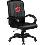 Home Office Chair with NHL Logo Panel Team: Calgary Flames Red